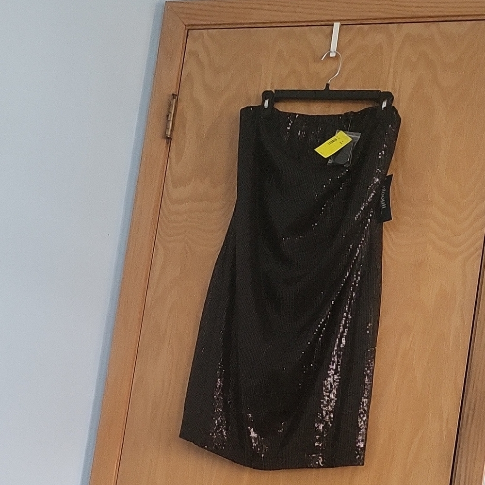 Eloquii Sparkling Black Pencil Skirt